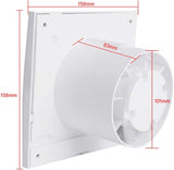 4 Inch Wall Exhaust Fan Ultra-Quiet 55CFM with light