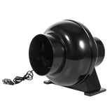 4 Inch Inline Intake Fan 86 CFM Black